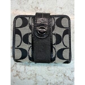 Coach Signature Stripe Slim Medium Wallet